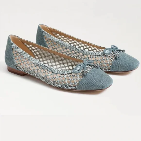 Sam Edelman Women's May
Square Toe Bow Accent Openwork
Flats Size 7 - Picture 1 of 11